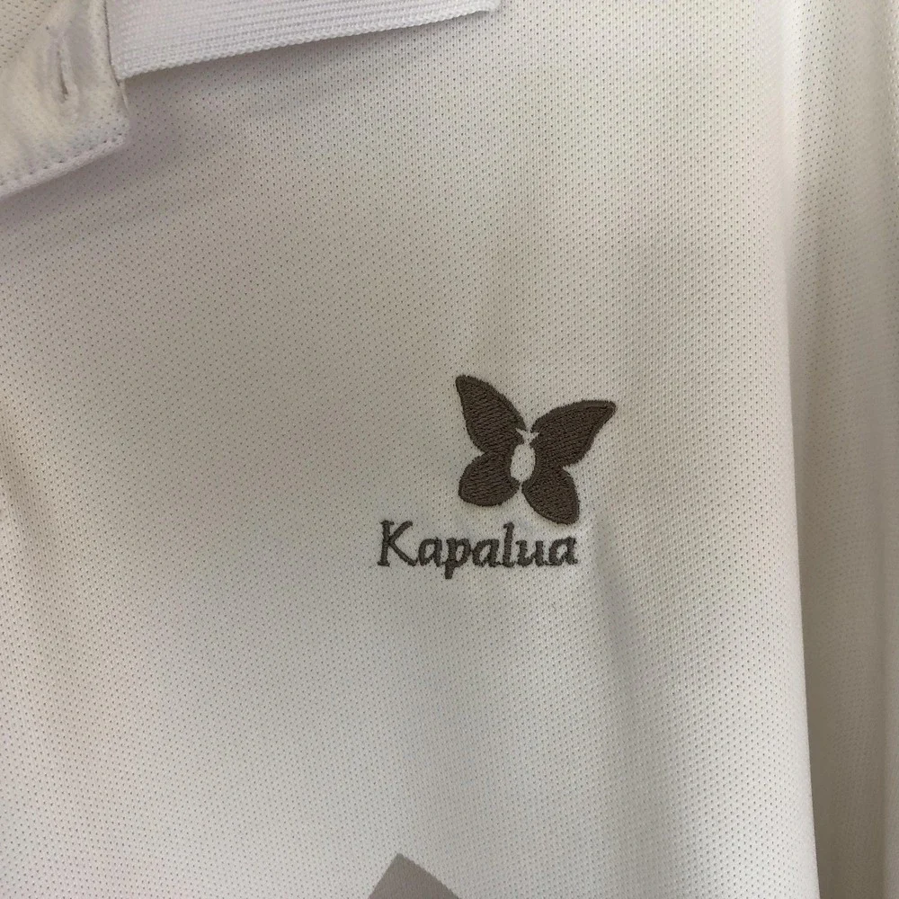 Nike Golf Polo Shirt Mens 2XL White Kapalua Argyle Dri-FIT Tour Performance